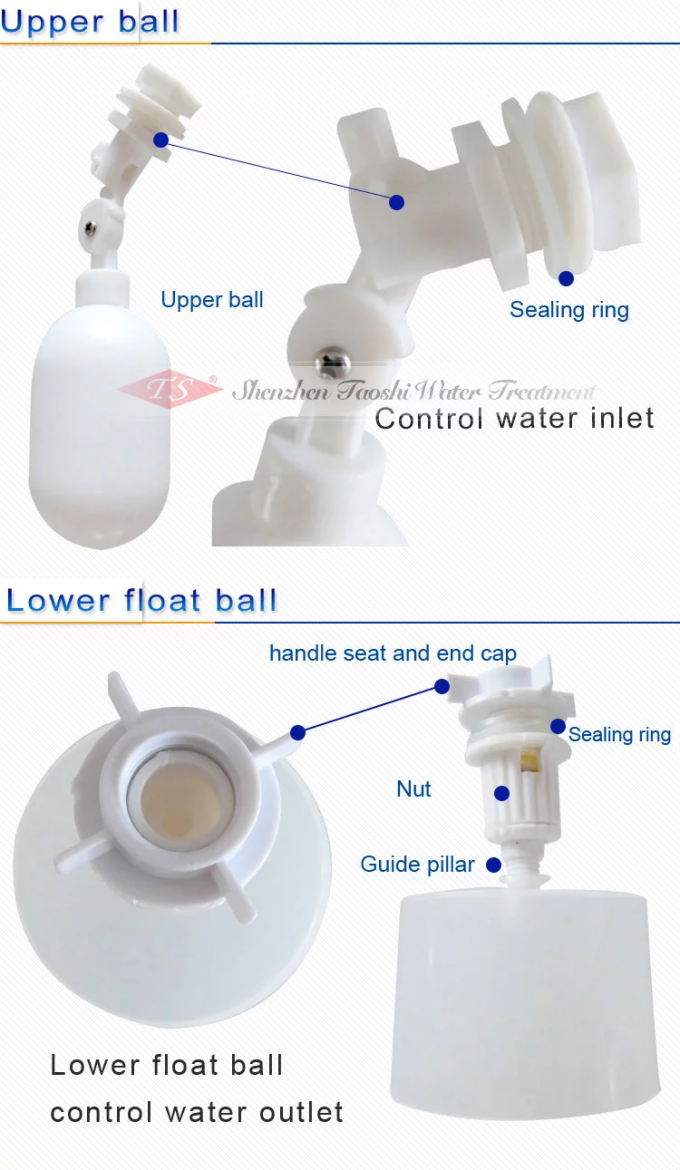 White Color Mineral Water Pot Food Grade PP Materials Water Filter Parts