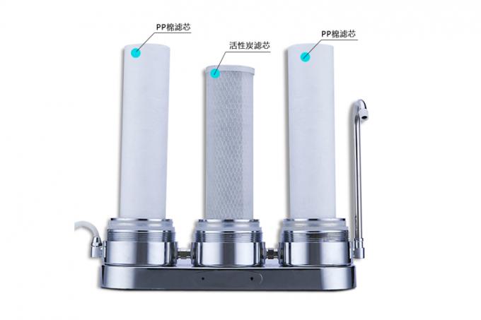 10 Inch Three Stage Water Filter Parts Stainless Steel Desktop Faucet