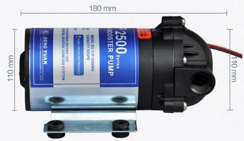 RO 24VDC Water Pressure Pump >0.55L/Min Hydraulic Pump Flow For Water Purifier
