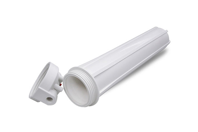 White Color 20 Inch Filter Housing , RO Water System Parts Highly Durable