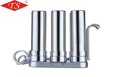 China 10 Inch Three Stage Water Filter Parts Stainless Steel Desktop Faucet supplier