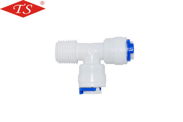 China Blue Locks Water Purifier Accessories Plastic K7566 Tee Joint Without Nut supplier